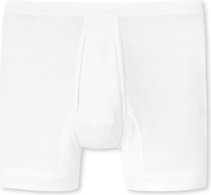 Schiesser Herren Short Trunk Unterhose mit Eingriff Original Feinripp | 1er Pack (14, Einzelpack)