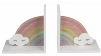 Actual product image Ootb wooden bookend, rainbow with cloud (15.50 x 15.50 x 10 cm)
