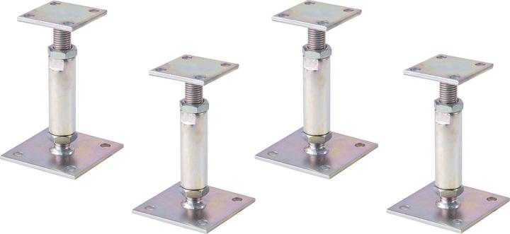 Alberts Pfostenträger 4er Set Pfostenanker höhenverstellbar 150 - 190 mm feuerverzinkt