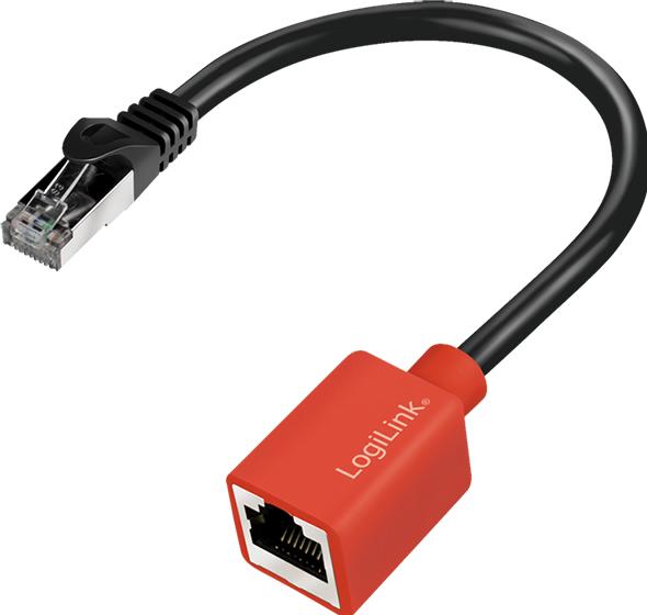 Actual product image LogiLink Device protection adapter for RJ45 connections (break-away adapter) (SFTP, CAT6a, 0.20 m)