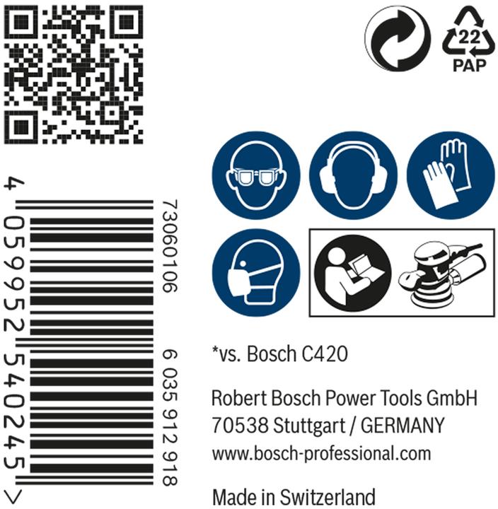 Produktbild Bosch Professional Zubehör EXPERT M480 Schleifnetz für Exzenterschleifer, 125 mm, G 240, 50 Stück (240)
