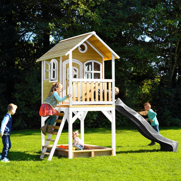 Actual product image Axi Sarah Playhouse Brown/White - Grey Slide