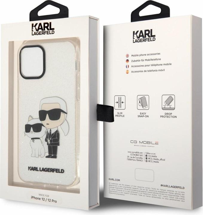 Actual product image Karl Lagerfeld iPhone 12/12 Pro IML Glitter Karl and Choupette NFT Case (Apple iPhone 12, Apple iPhone 12 Pro)