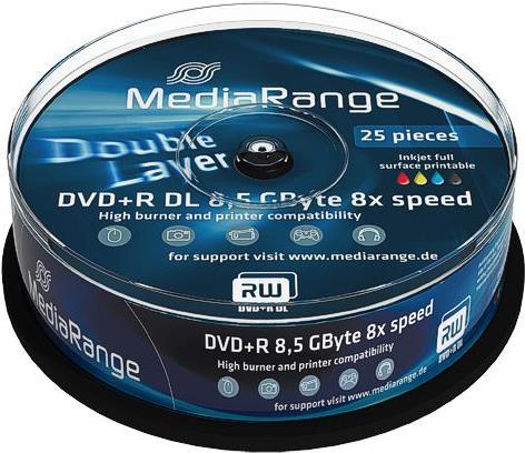 Image du produit MediaRange DVD+R 8,5 Go double couche (25 x)