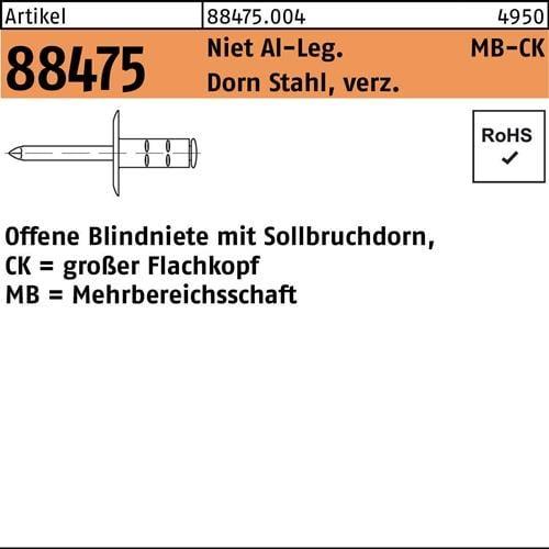 Produktbild Gesipa Blindniete Alu/Stahl 4,8x15 K 16 mm PolyGrip Pack mit 250 StÃ¼ck