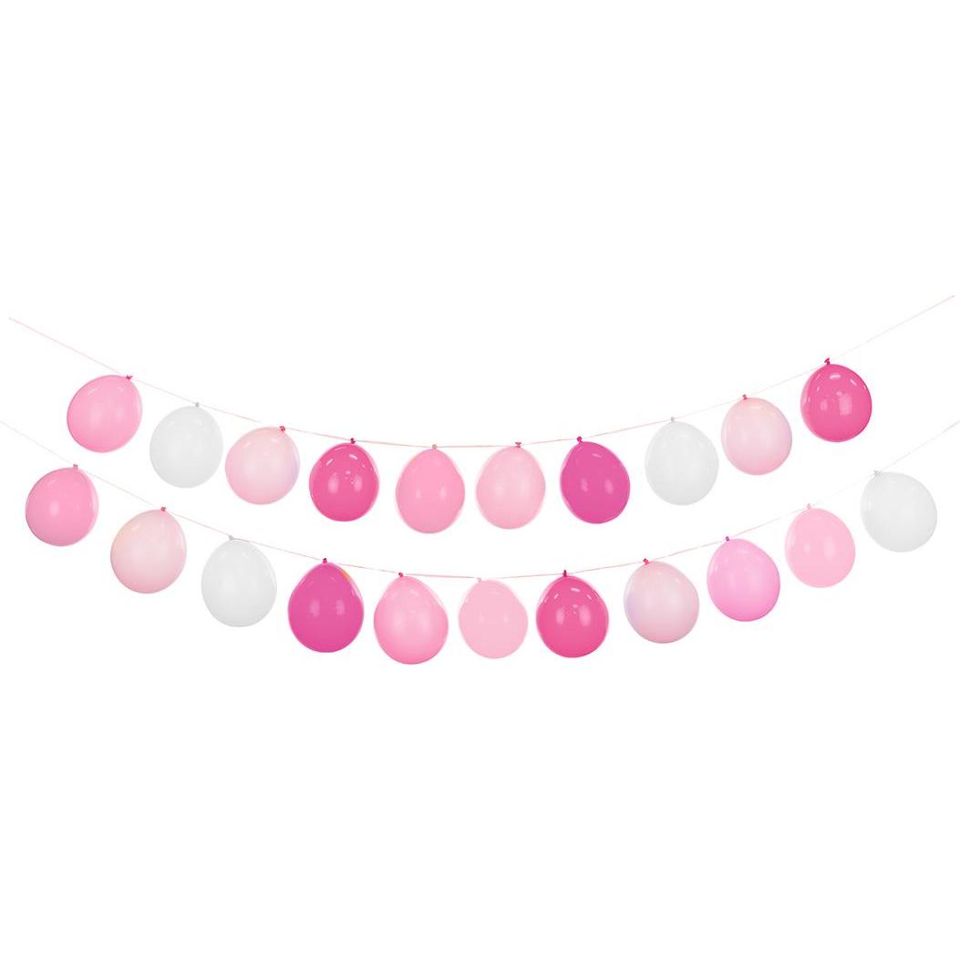 Partydeco 3in1 rosa Ballongirlande (20x) (763.64386)