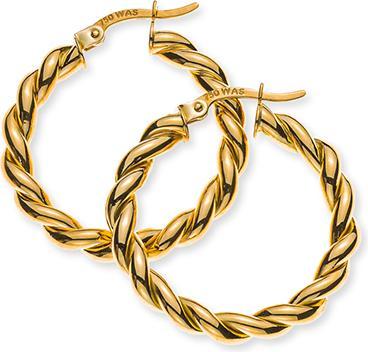 Immagine prodotto Natsumi Schmuck Creoli in oro giallo 18K/750 Ø 28mm con cordino (Oro giallo 750/18 K Oro giallo)
