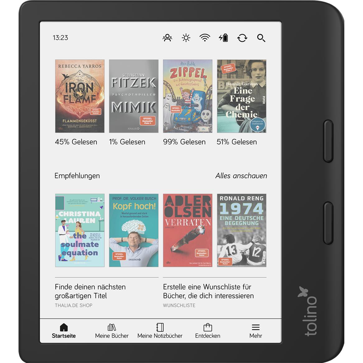 tolino Vision Color (7", 32 GB), eReader, Nero