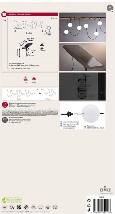 Produktbild Paulmann Solar Lichterkette Taina (0.10 m)