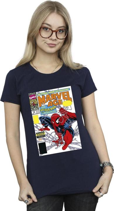 Actual product image Womens/Ladies Spider-Man Age Comic Cover Cotton T-Shirt (XXL)