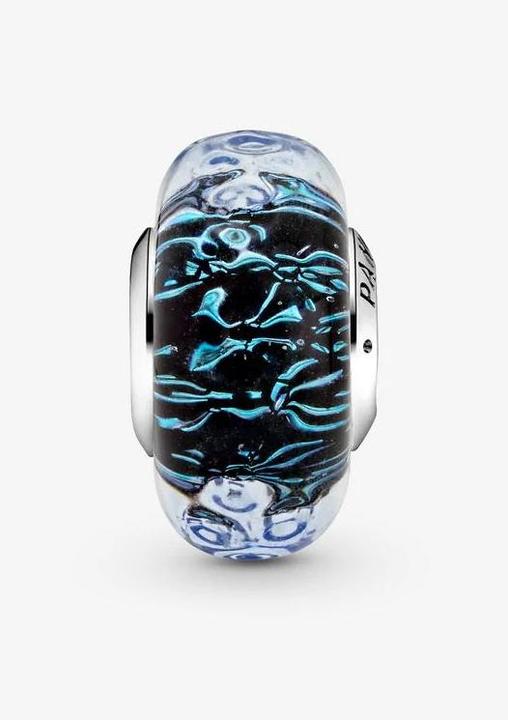 Immagine prodotto Pandora Fascino in vetro di Murano ondulato blu scuro oceano (Sterling silver)