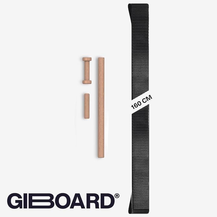 Actual product image Gibbon Giboard Webbing Pure Black (1.60 m)