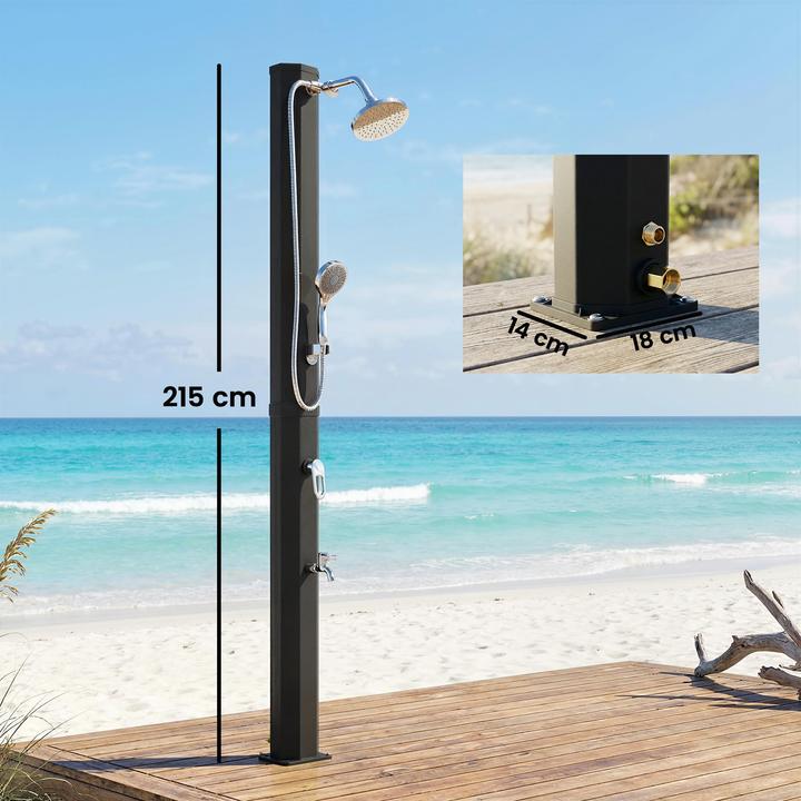 Produktbild Outsunny Solardusche Kunststoff Schwarz