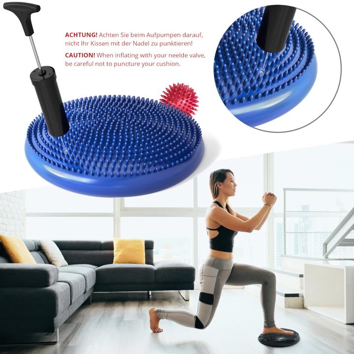 Actual product image BeMaxx Fitness Balance Seat Cushion, Set of 6 Blue