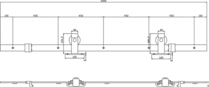 Image du produit Intersteel Système coulissant 450100