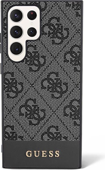 Actual product image Guess 4G Stripe Collection Case for Samsung Galaxy S23 Ultra - black (Samsung Galaxy S23 Ultra)