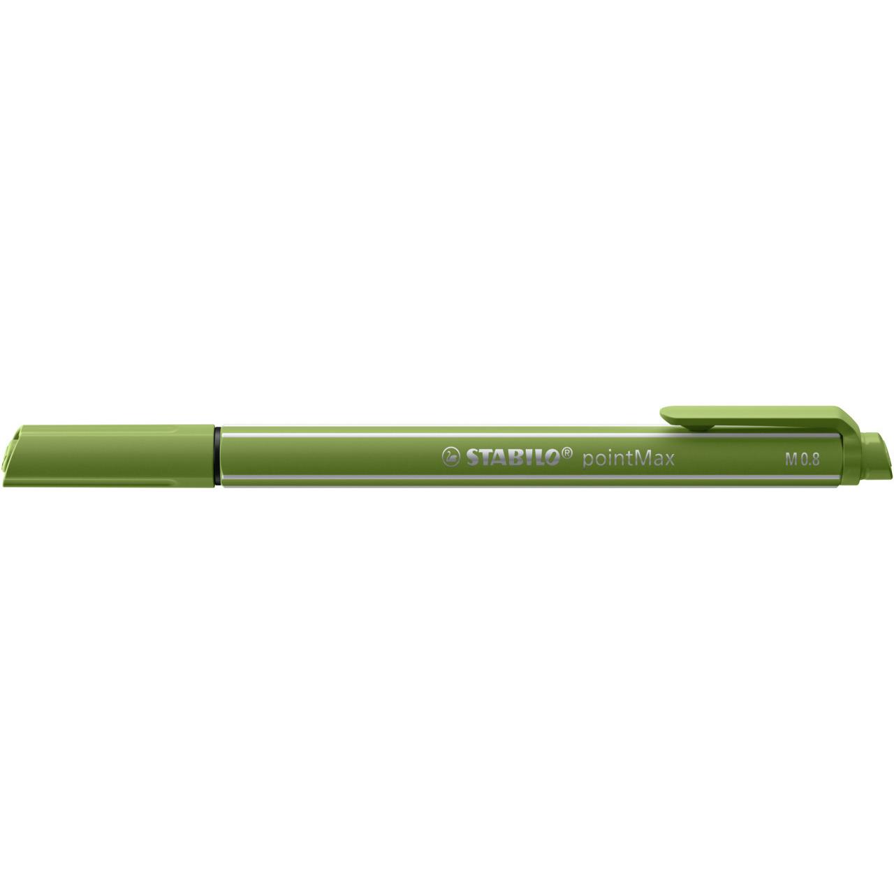 STABILO, Schreibstifte, pointMax Filzschreiber (Moosgrün, 1 x)
