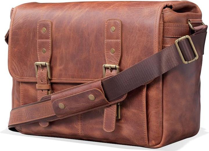 Actual product image Only-Bags.Store Leather vintage 16" laptop bag, camera bag, briefcase, satchel, portfolio notebook tablet (16")