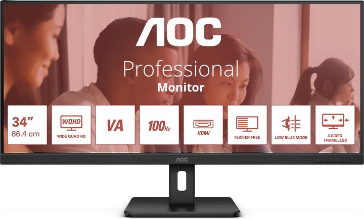 Actual product image AOC U34E2M (3440 x 1440 pixels, 34")