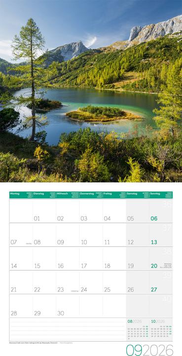Image du produit Alpen Kalender 2026 - 30x30 (30 x 30 cm, Couverture rigide, Allemand, Italien, Anglais, Français)
