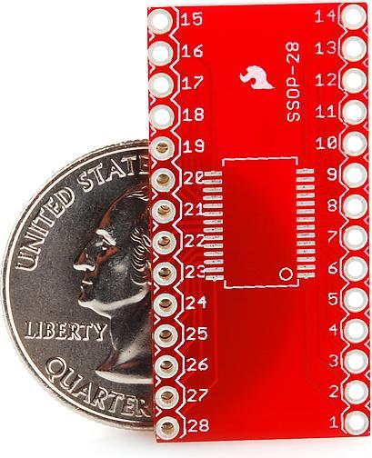 Image du produit SparkFun Adaptateur SSOP vers DIP 28 broches