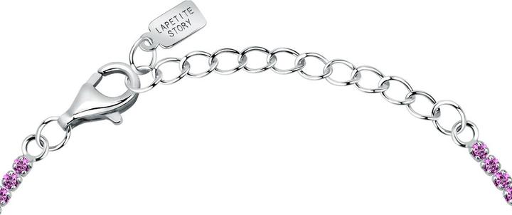 Actual product image La Petite Story - Silver tennis bracelet with pink zircons Silver LPS05AWV65 (19 cm, Silver 925)