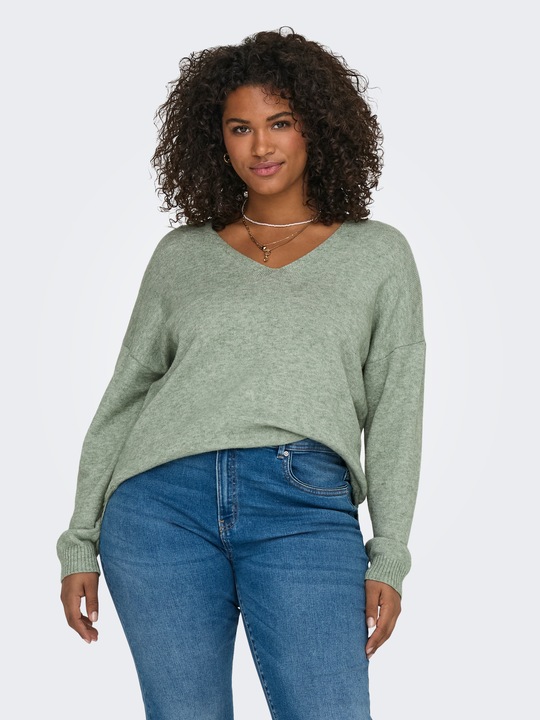 Immagine prodotto Only Maglia curvy con scollo a V Maglia a maglia Maglia a maglia (L)