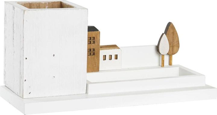 Image du produit DKD Home Decor Organiseur polyvalent Stylo Blanc Marron Bois Métal 30 x 40 cm 28 x 11 x 14 cm