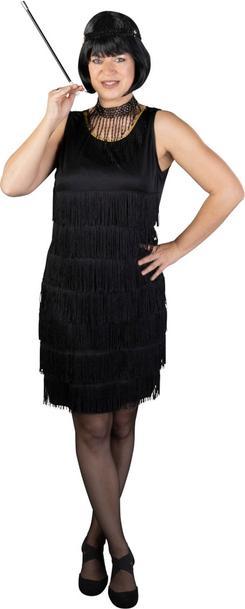 Produktbild MICA Festival Kostüm - Fransenkleid schwarz - für Erwachsene - in verschiedenen Grössen 40/42 (40)