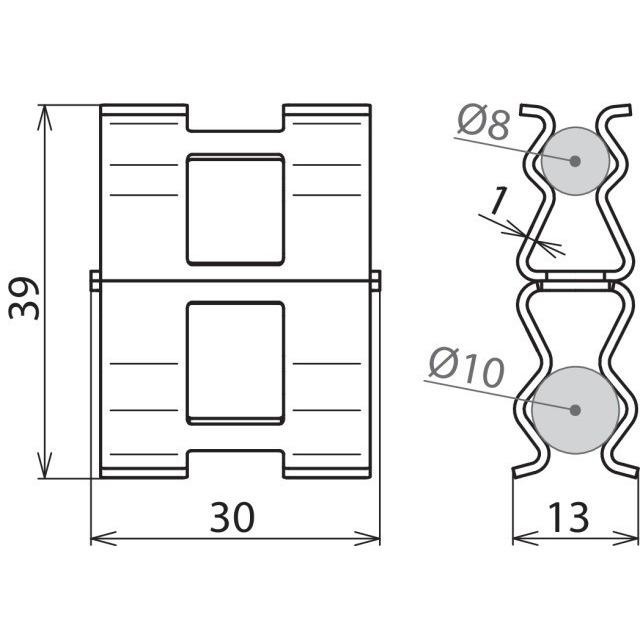 Thumbnail - Dehn, Schraubstock + Zwinge, 308131 DC BK 8 DC BK 8 RD10 STBLANK RD10 STBLANK DEHNclip Bewehrungsklemme (10 mm)