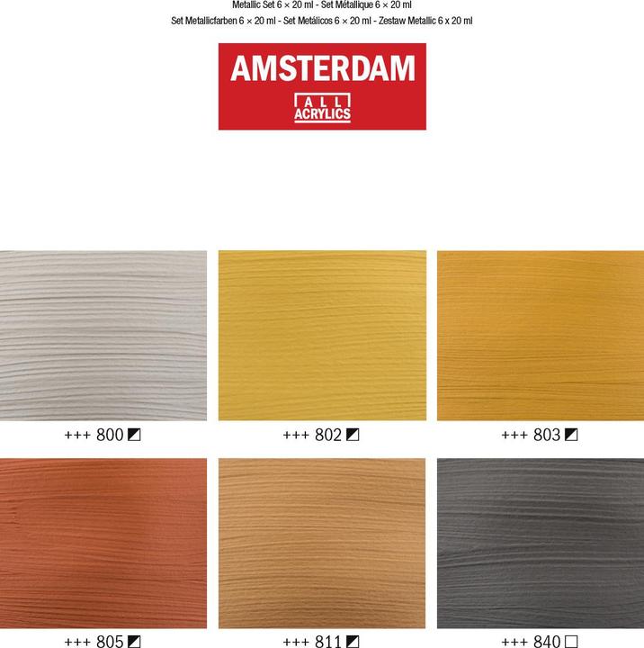 Image du produit Amsterdam peinture acrylique (Multicolore, 120 ml)