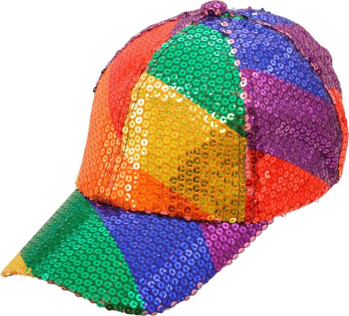 Produktbild Widmann Pailletten Basecap In Regenbogen Muster
