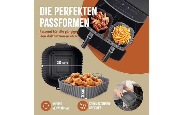 Produktbild KitchBo Silikonform 20 x 20 x 6.3 cm, Schwarz
