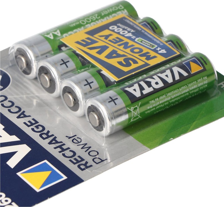 Actual product image Varta Recharge Accu Power (4 pcs., AA, 2600 mAh)