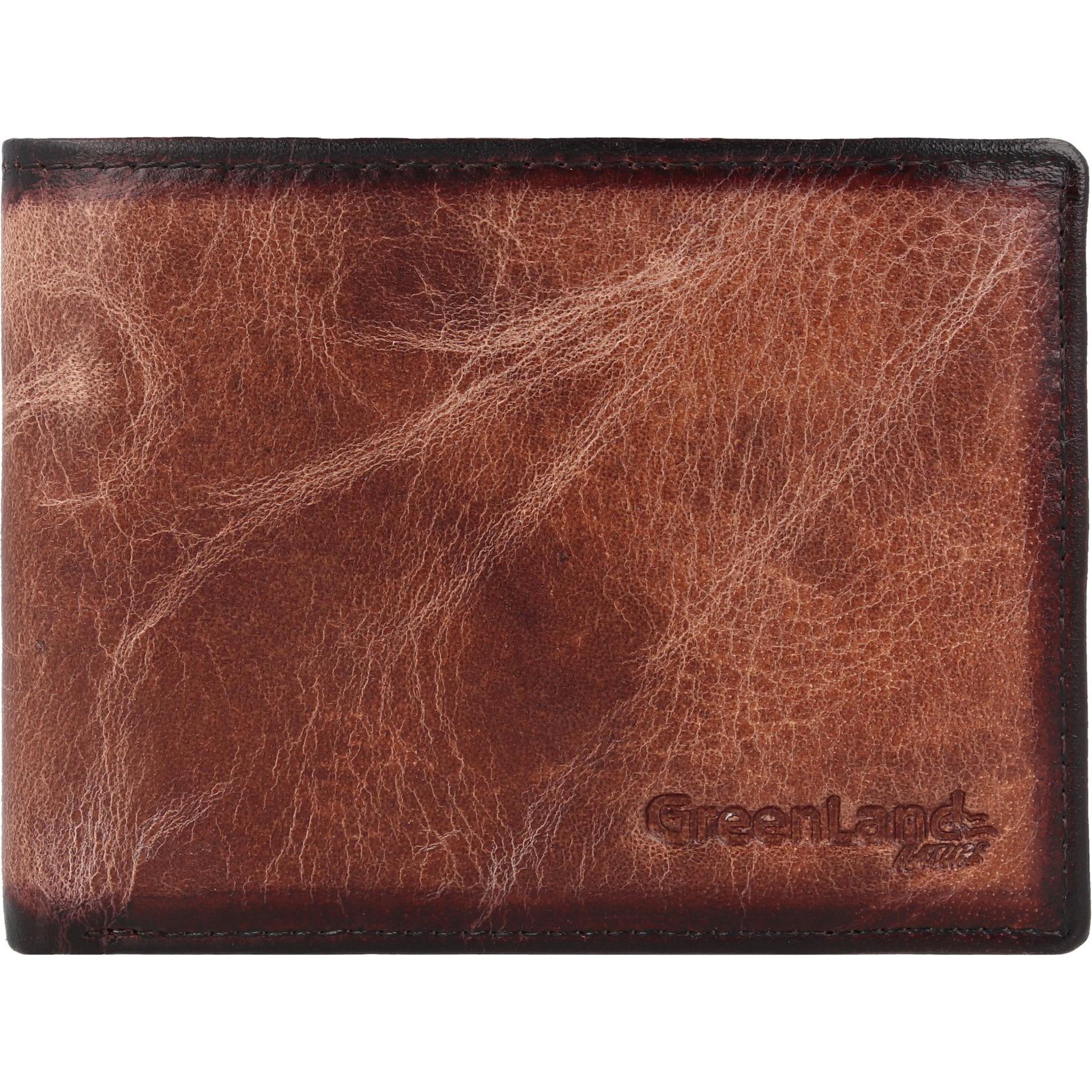 Greenland Nature, Herren, Portemonnaie, Mascu & Line Geldbörse RFID Leder 10 cm, Braun