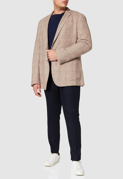 Produktbild Hackett Slim Fit Strickjacke mit Walvis-Karo-Print und Patch-Taschen (34)