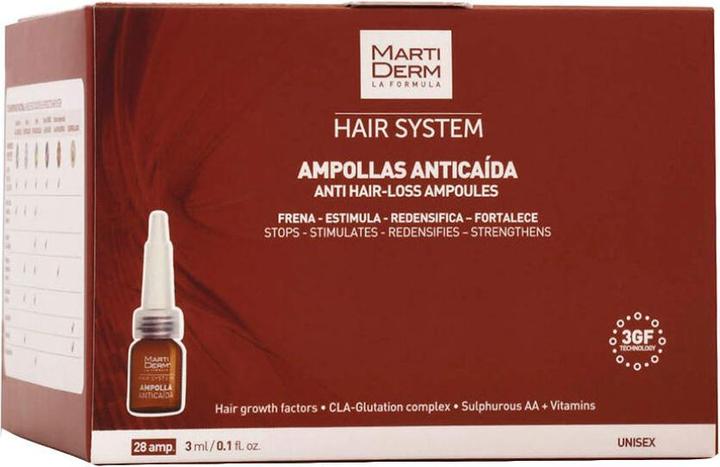Image du produit Martiderm 3Gf Traitement contre la perte de cheveux 28 ampoules