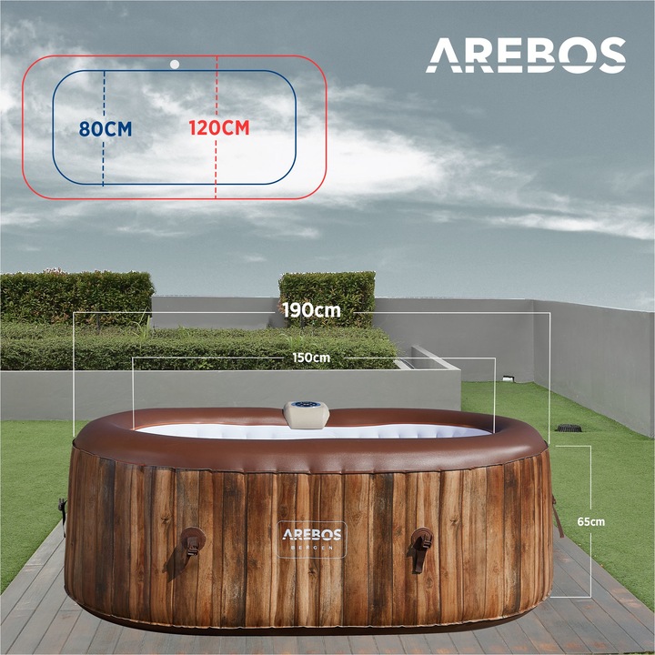 Produktbild Arebos Whirlpool Oval (2 Pers.)