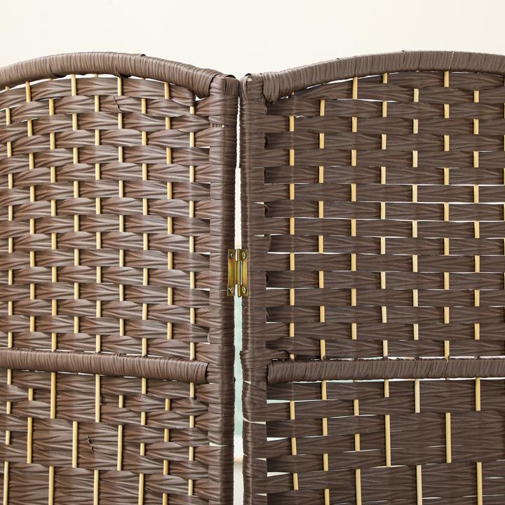 Actual product image Homcom Paravent Polypropylen, Kiefernholz Braun