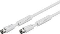 Image du produit Goobay câble de raccordement d'antenne, 100% blindé, ferrite, blanc, 7.5 m (80 dB, Câble d'antenne)