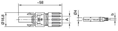 Actual product image Stäubli socket - with crimp sleeve, single (Solar connector)