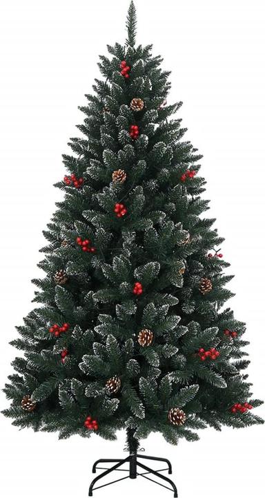 Actual product image vidaXL Künstlicher Weihnachtsbaum Tannenbaum Christbaum Kunstbaum 300 LEDs 180cm (180 cm)