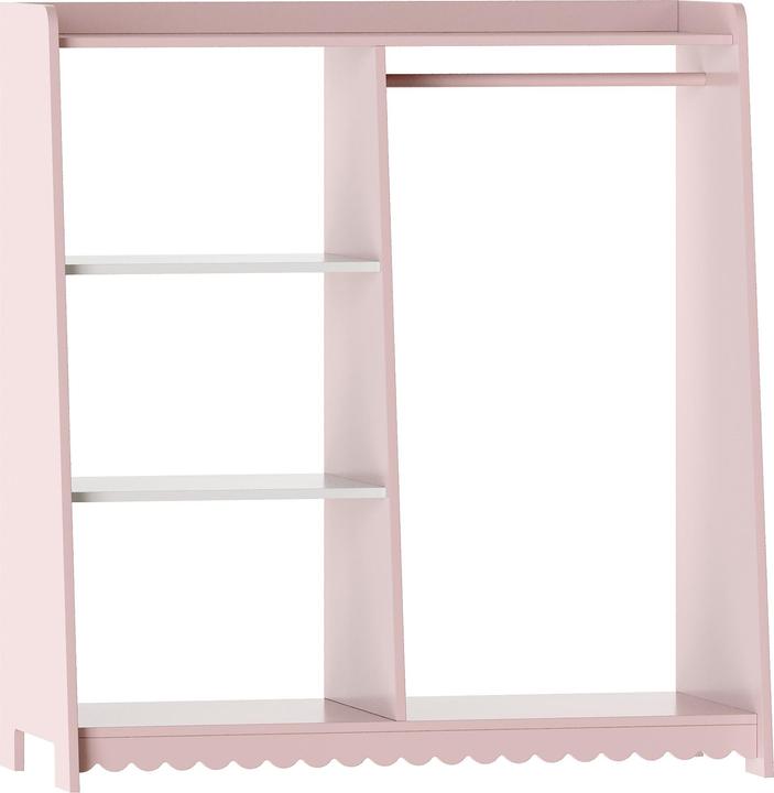 Produktbild En.Casa Kindergarderobe Vestnes 90x80x38 cm Cotton Candy/Weiss