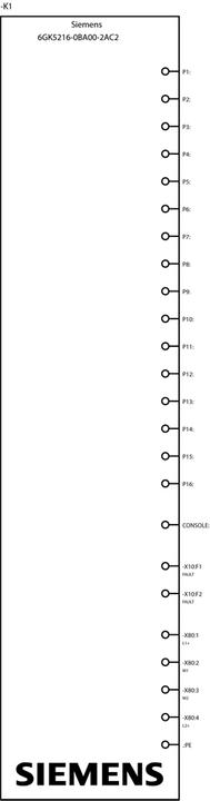 Produktbild Siemens SIEM 6GK5216-0BA00-2AC2 SCALANCE XC216 m IE Switch, 16X 10/100 Mbit/s RJ45-Ports (16 Ports)