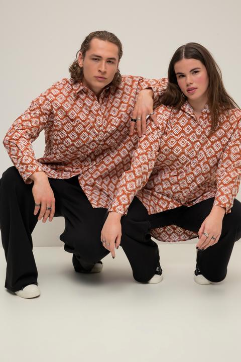 Image du produit Studio Untold Chemise oversized à imprimé intégral et col de chemise. Manches longues. Unisexe (S)