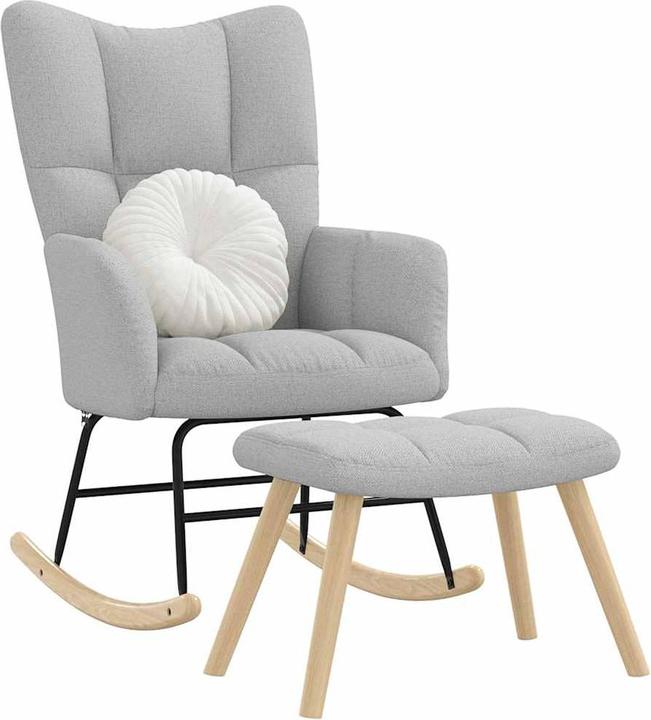 Actual product image vidaXL Schaukelstuhl mit Fusshocker