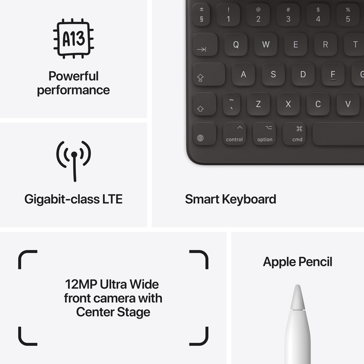Produktbild Apple iPad 2021 (9. Gen) (4G, 10.20", 64 GB, Space Grey)