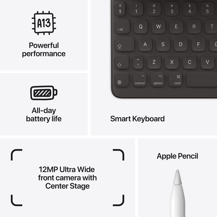Produktbild Apple iPad 2021 (9. Gen) (nur WLAN, 10.20", 256 GB, Space Grey)