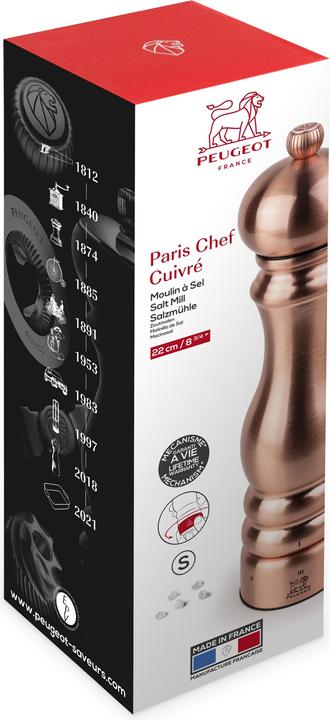 Productafbeelding Peugeot Paris Chef U'SELECT Zirlion Salzmühle Kupfer 22 cm (Zout)