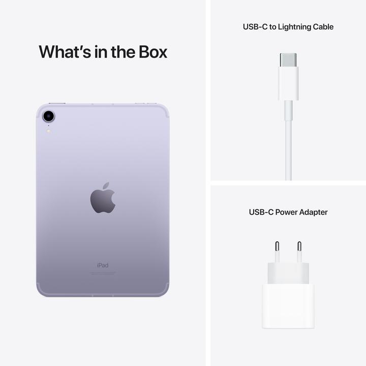 Image du produit Apple iPad mini 2021 (6.Gen) (5G, 8.30", 256 Go, Purple)
